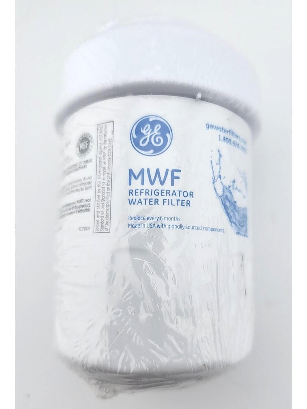 GE MWF Refrigerator Water Filter - Genuine Replacement Filter